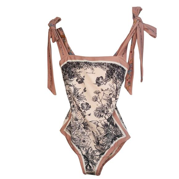 Visual Mood Reversible One Piece Swimsuit Women’s Small NWT – Tropical Print - Picture 14 of 16